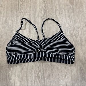 Lululemon Athletica Black and White Striped Bralette